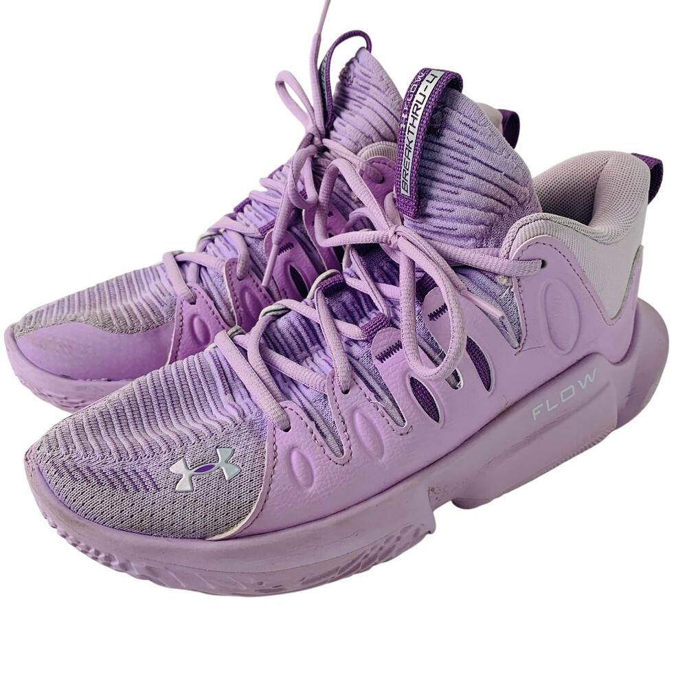 Under Armour Breakthru 4 Flow Basketball Shoes Purple Pink Size 9 Athletic